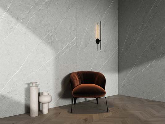 خاکستری مت 1600x3200mm کف ضد باکتری سنگ سنگ شکن برای اتاق نشیمن