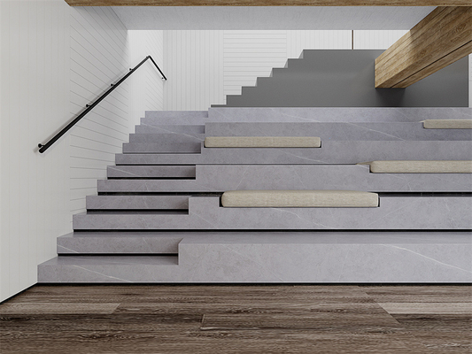 1600x3200mm متی خاکستری سنگ سنگ شکن برای اتاق غذاخوری