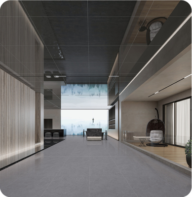 600x1200mm خاکستری عمیق ضد باکتری پلی پورسلین برای کف های داخلی