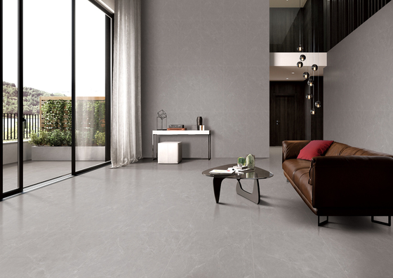کاشی دیواری پرسلان لعابدار نرم خاکستری 600x1200mm درجه AAA