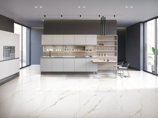 Carrara نرم شیشه 600x1200mm تزئینات کاشی پورسلین برای دیوار داخلی