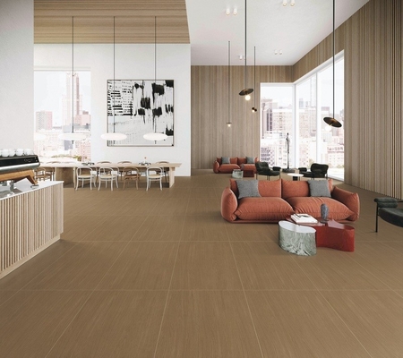 600x1200mm کاشی های پورسلین چوبی خاکستری مقاوم به اسید کف داخلی