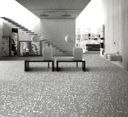 هیچ کاشی محو و دیوار داخلی 600x600mm خاکستری کاشی پورسلین بدن کامل برای طراحی دوش