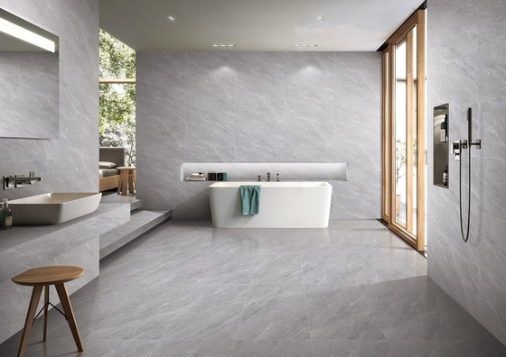 کاشی دیواری سرامیکی لعاب‌دار خاکستری مقاوم در برابر سایش 400x800 میلی‌متر
