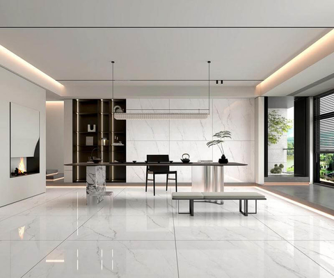 کاشی پرسلان لعابدار پولیش شده 1200x1200 میلی‌متری برای دیوارهای داخلی