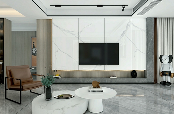 طبقه AAA مقاومت در برابر اسید کف داخلی شیشه ای پلی پورسلین 900x1800x9mm برای تزئینات