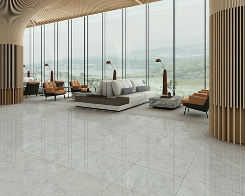 کاشی پرسلان لعابدار خاکستری پولیش شده 900x1800mm 0.5% WA ضد لغزش