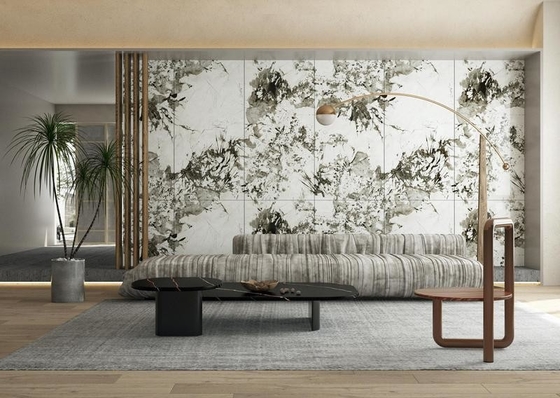 900x1800mm خاکستری پولیش شیشه ای فرش پورسلین برای کف داخلی