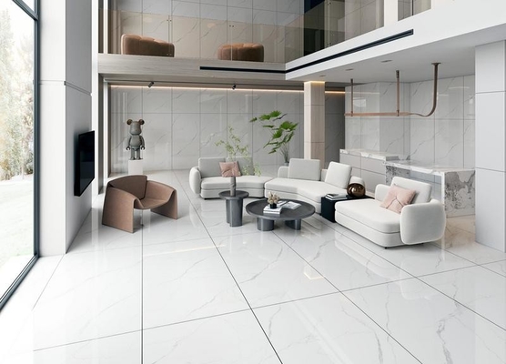900x1800x9mm Carrara سفید کف داخلی و دیوار پرتقال شیشه ای برای اتاق نشیمن و آشپزخانه