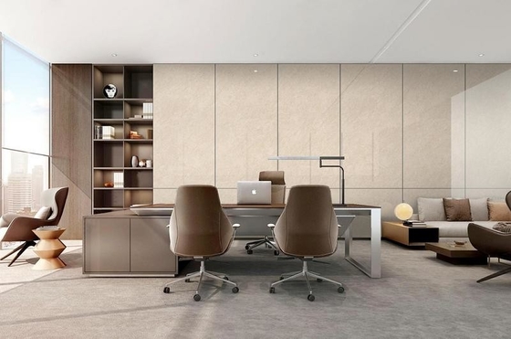 کاشی خاکستری روشن زرد بدون محو 900x1800x9mm پولیش شده شیشه ای برای دفتر و پروژه