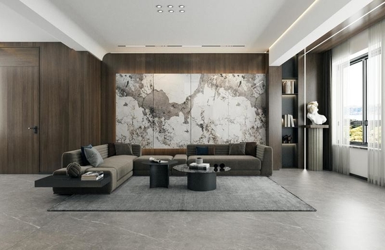 سنگ مرمر به نظر می رسد کف و دیوار کاشی 900x1800x9mm بدون محو پولیش شیشه ای کاشی پورسلین برای اتاق نشیمن