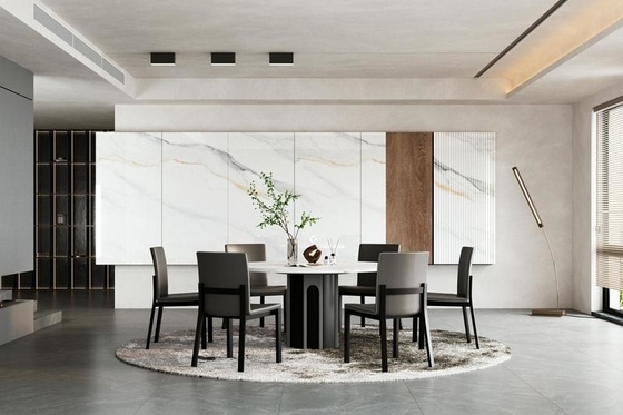 کاشی های زیر و زیر خاکستری سفید و ضد لغزش برای اتاق غذاخوری و دفتر 900x1800x9mm