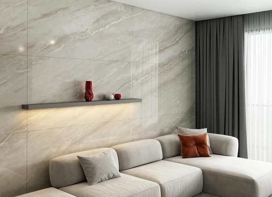 خاکستری مدرن 900x1800x9mm مرمر نگاه خارج از دیوار شیشه ای پرتقال پولیش کاشی برای حمام