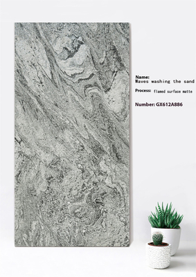 60x120 سانتی متر سطح شعله دار خاکستری مات پرده دیواری ضخیم کاشی برای بالکن ISO9001 مقاومت در برابر اسید
