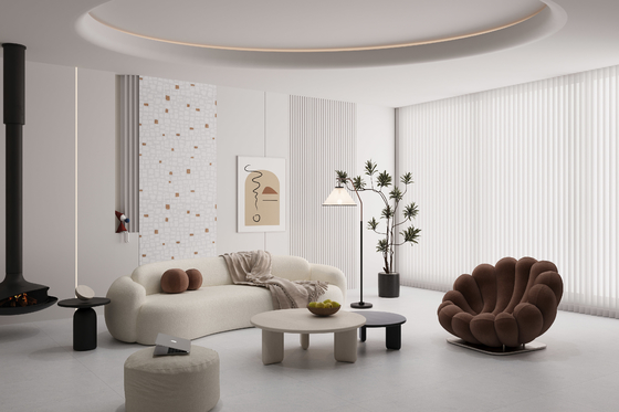 خاکستری روشن 600x1200mm AAA درجه فرش خاکستری