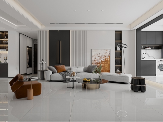 کاشی پورسلینی شیک 800x800 میلی متری خاکستری برای اتاق نشیمن