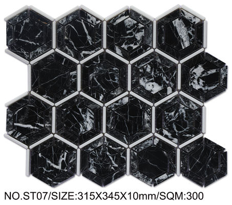 ضد خراش سیاه 315x345mm موزاییک استخر شنا برای بالکن