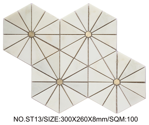 موزاییک سنگ طبیعی ضد آب بژ 300x260 میلی‌متری برای ساختمان و استخر