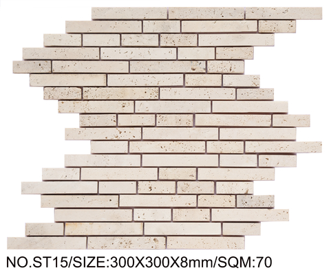 موزاییک سنگ طبیعی رنگ زرد روشن 300x300 میلی متر برای اتاق خواب و آشپزخانه