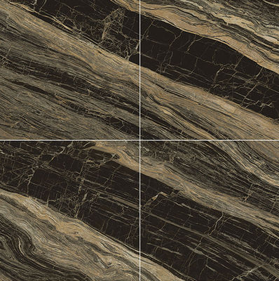 کاشی های سنگی لوکس و صیقلی کف داخلی ضد آب خاکستری تیره 1000x1000 میلی متری برای دکوراسیون در 3 سبک