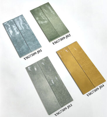 کاشی دیواری سرامیکی براق ضد آب آبی 75x300 میلی‌متر برای دفتر و حمام