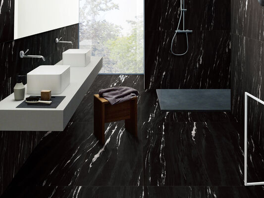 ضدباکتری و چوبی سیاه 600x1200mm Matt With Mold Porcelain Tiles For Hotel