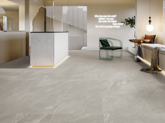 کاشی خاکستری مقاوم به خراش 600x1200mm Matt With Mould Porcelain Tile برای دفتر و ساختمان