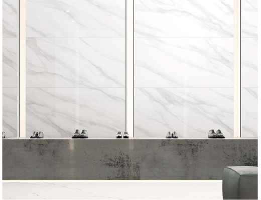 کاشی چینی SGS Soncap تمام بدن جلا خورده جوهر افشان سفید 3D لعاب 450X900mm