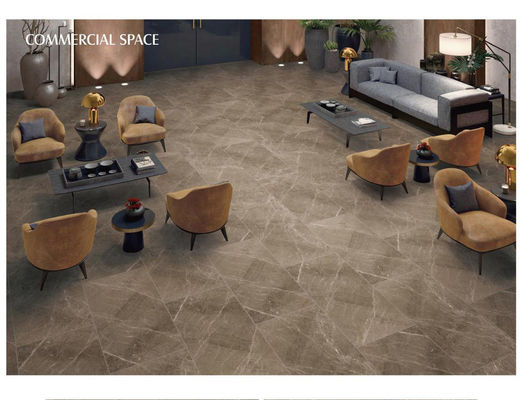 600x1200mm Matt Glassed Vitrified Porcelain Floor Tiles خاکستری قهوه ای مرمر