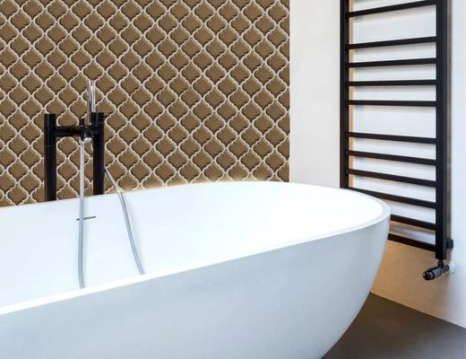 کاشی شیشه ای موزاییک فانوس PRIMIERA قهوه ای ، کاشی دیواری مات 250x270 میلی متر