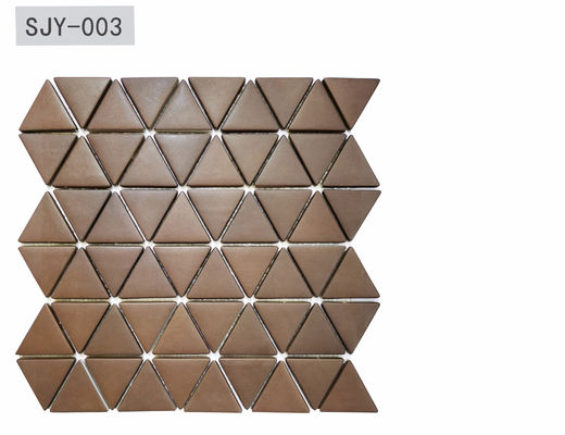100 متر مربع کاشی موزاییکی تزئینی 6 میلی متری لعابدار تمام بدن رنگ تیره 310.5x308 میلی متر