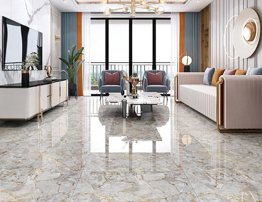 3pcs/ctn SGS Gold Color Floor Tiles Glazed Full Body Marble 800x800mm