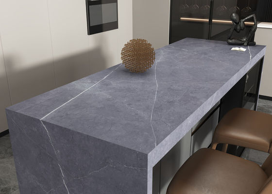 صفحات سنگی خاکستری رنگی سنگ ساخته شده 800x2600mm