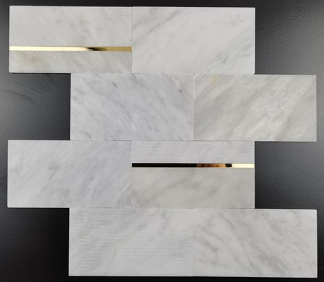 300x300mm فلز سنگ طبیعی موزاییک کاشی 4mm ضخامت