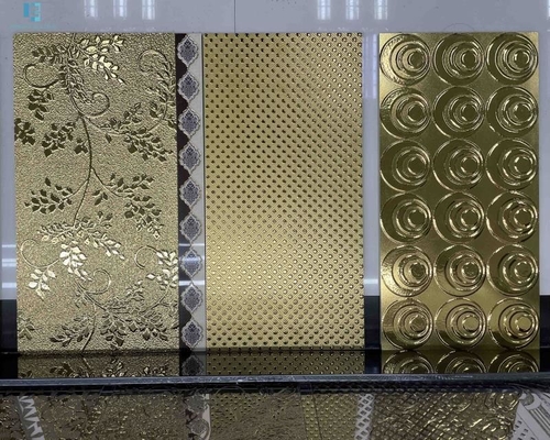 کاشی های کف 600x1200mm طلایی رنگ کاشی های دیواری حمام